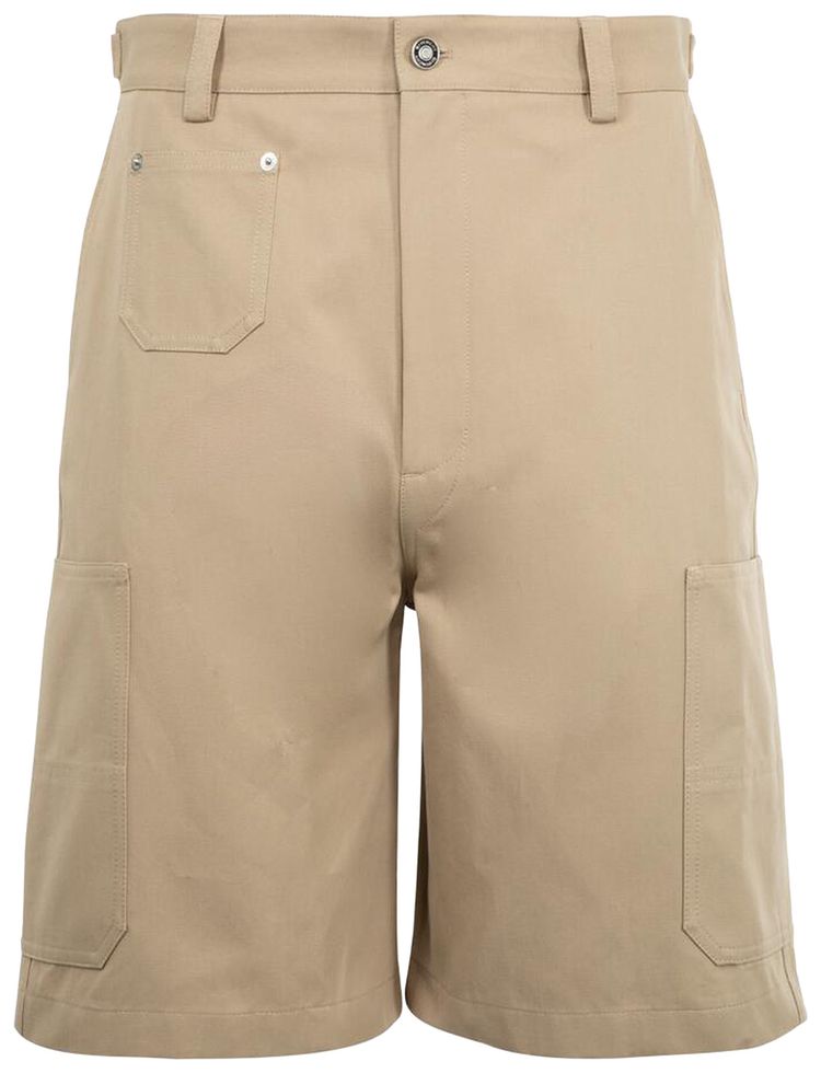 Givenchy Patch Pockets Long Shorts Beige