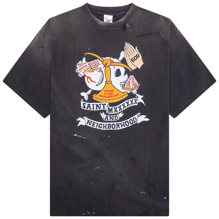 SAINT Mxxxxxx x Neighborhood Pray Tee Black