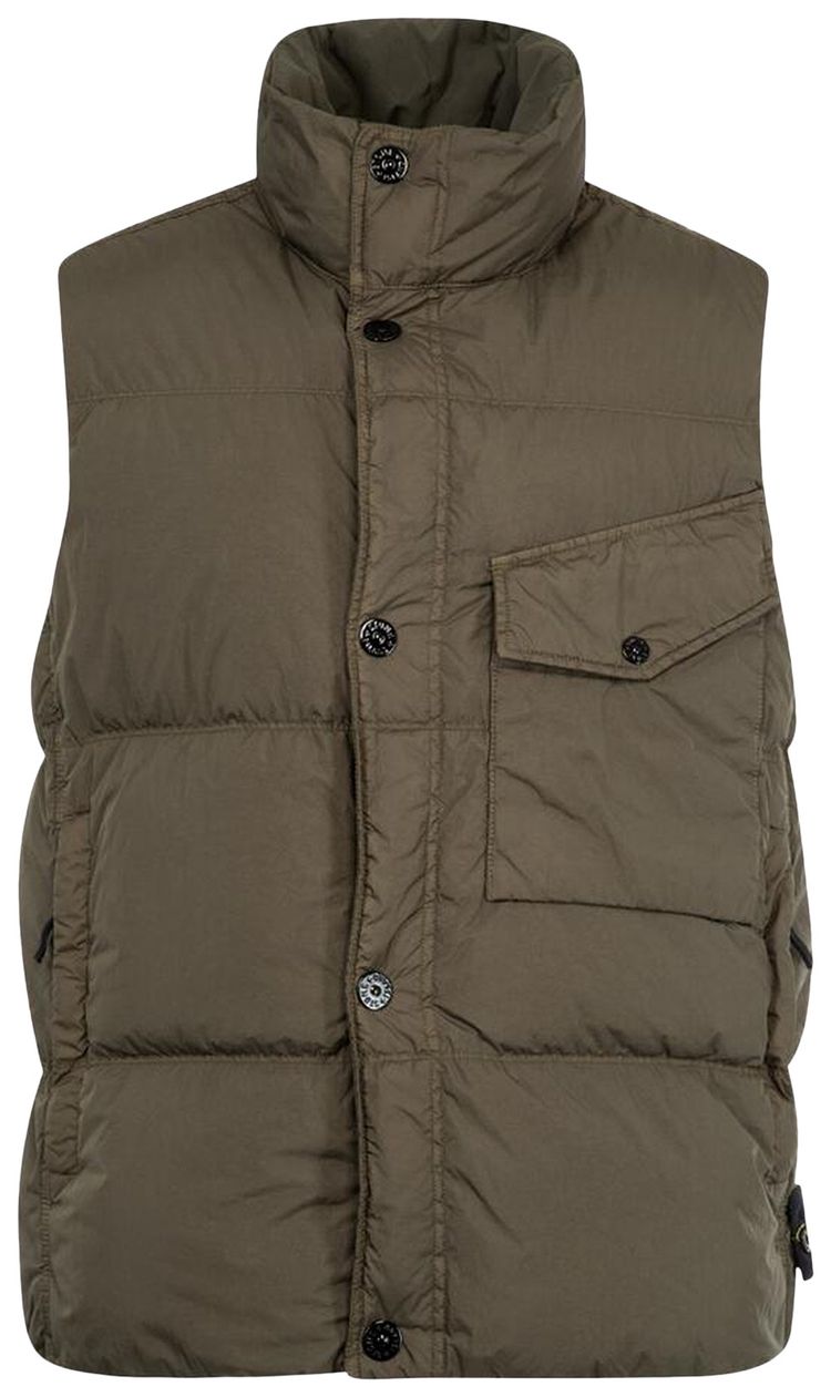 Stone Island Down Vest Military Green