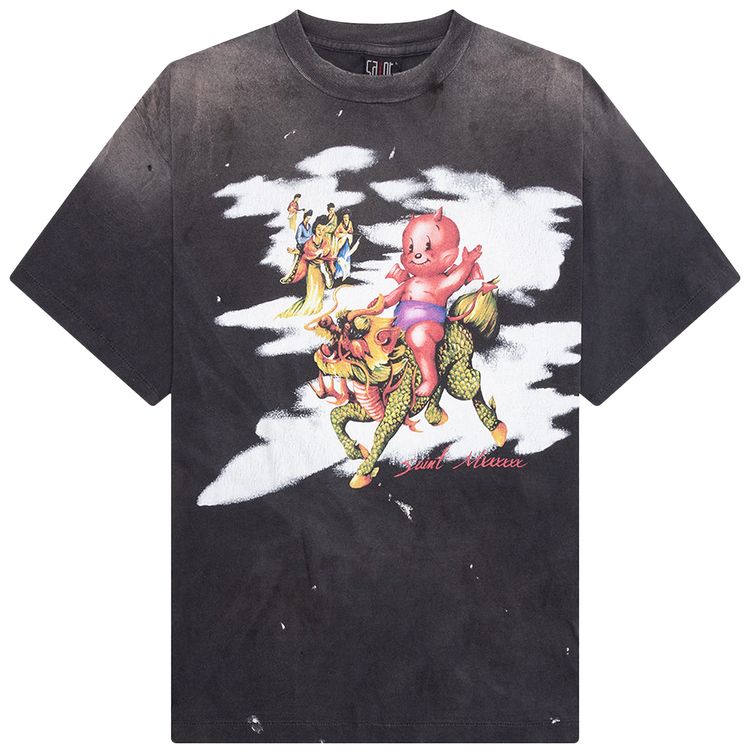 SAINT Mxxxxxx Damaged Tee Black