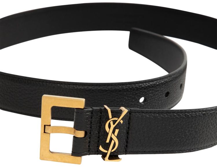 Saint Laurent Cassandre Belt Black