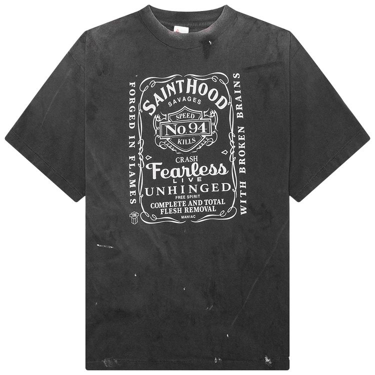 SAINT Mxxxxxx x Neighborhood Fearless Tee Black