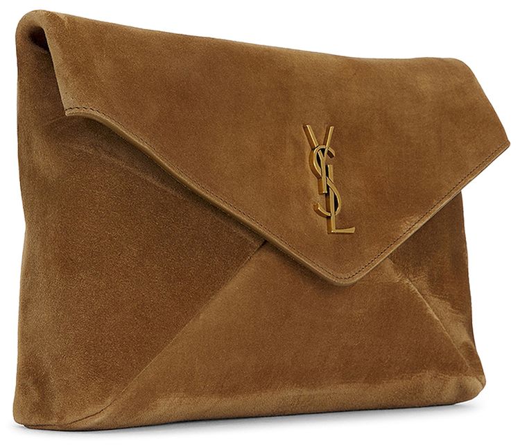 Saint Laurent Large Envelope Pouch Golden Leaf