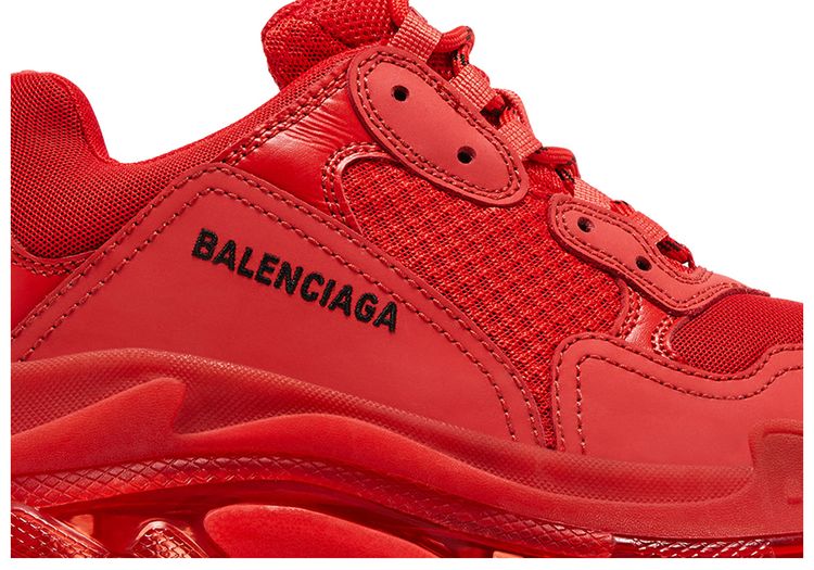 Balenciaga Triple S Sneaker Clear Sole   Red 2019