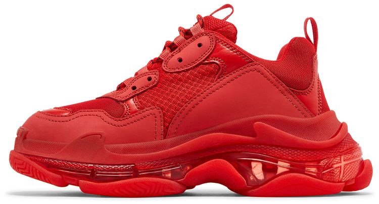 Balenciaga Triple S Sneaker Clear Sole   Red 2019