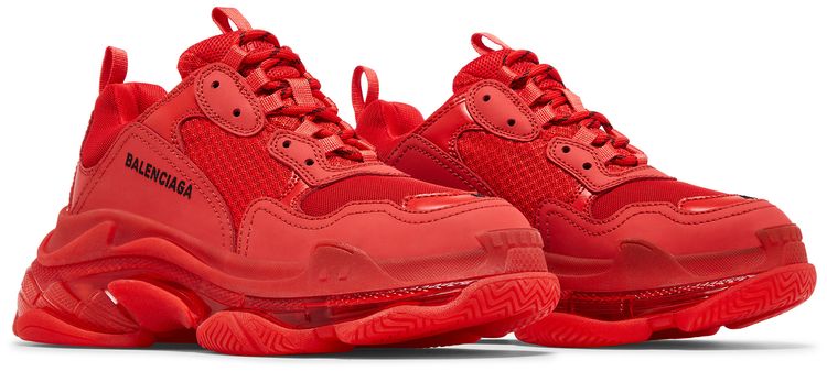 Balenciaga Triple S Sneaker Clear Sole   Red 2019