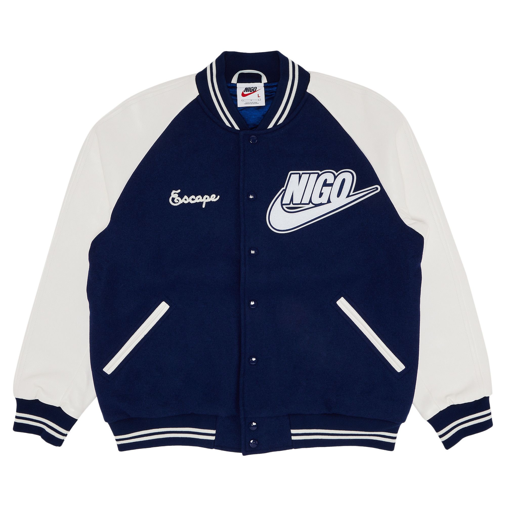 Buy Nike x Nigo NRG Varsity Jacket 'Navy' - FV5670 492 | GOAT