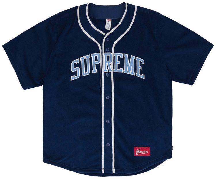 Supreme Polartec Baseball Jersey Navy