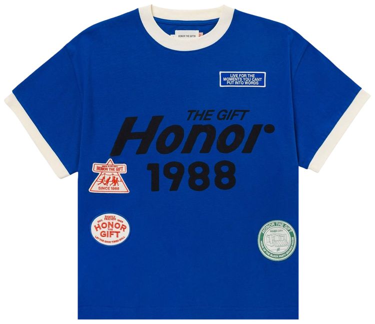 Honor The Gift Multi Box Tee Blue