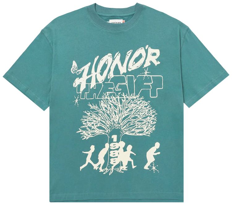 Honor The Gift Family Tree T Shirt Green