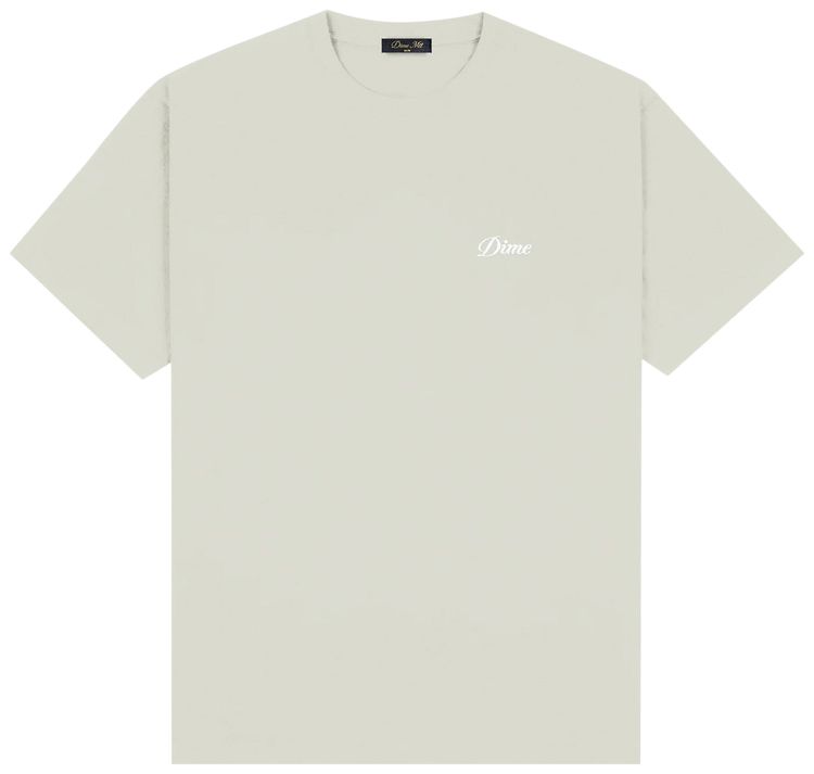 Dime Cursive Small Logo T Shirt Charcoal Moss