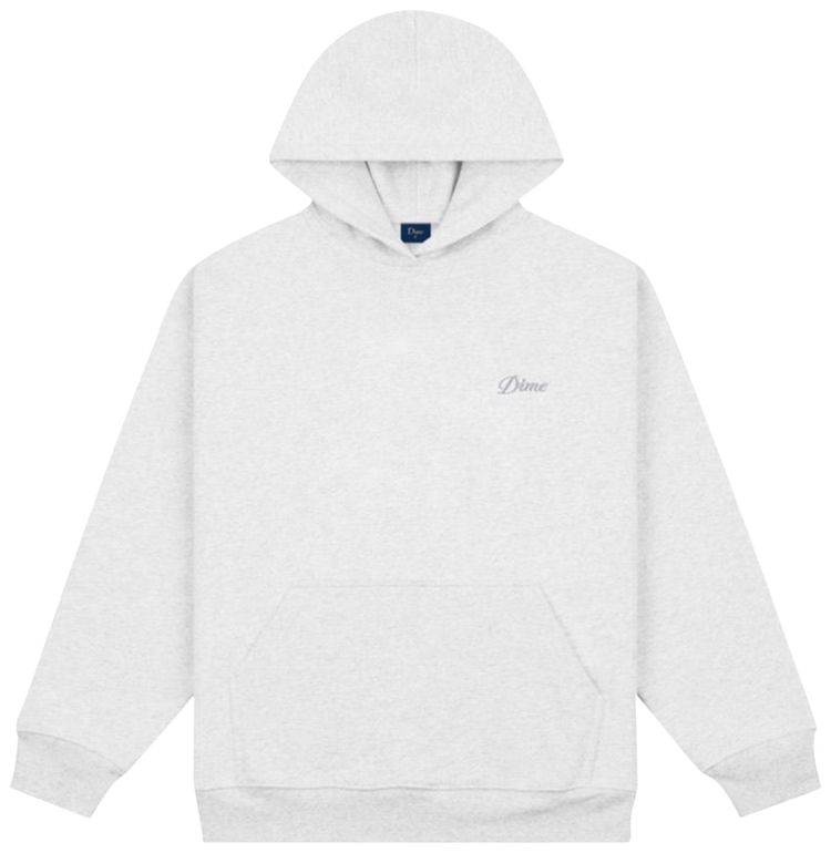 Dime Cursive Small Logo Hoodie Ash