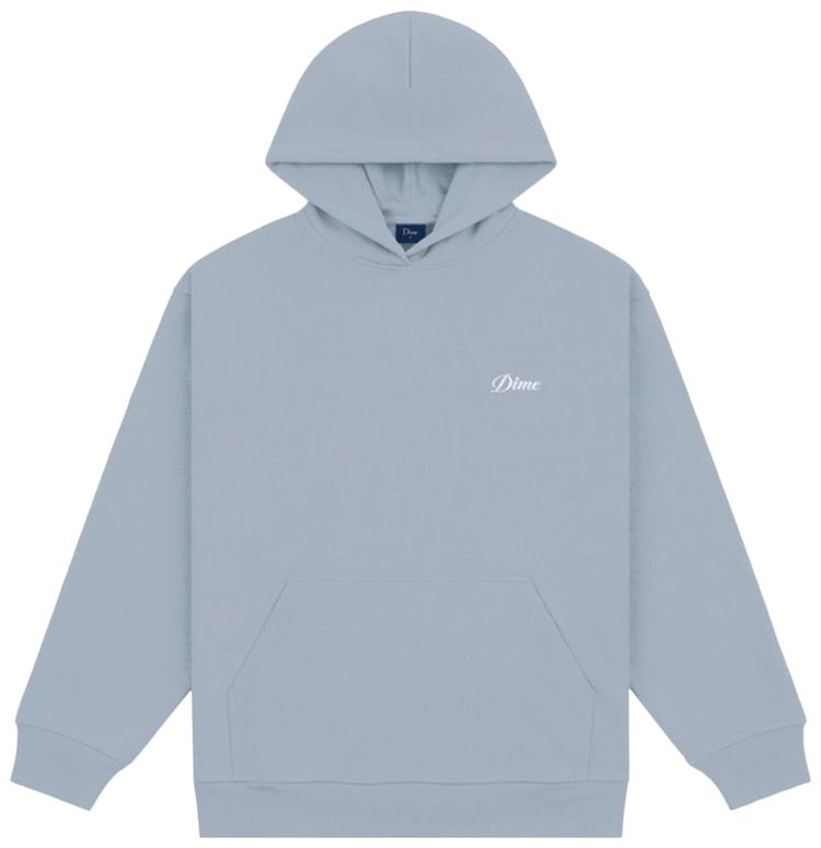 Dime Cursive Small Logo Hoodie Blue Fog