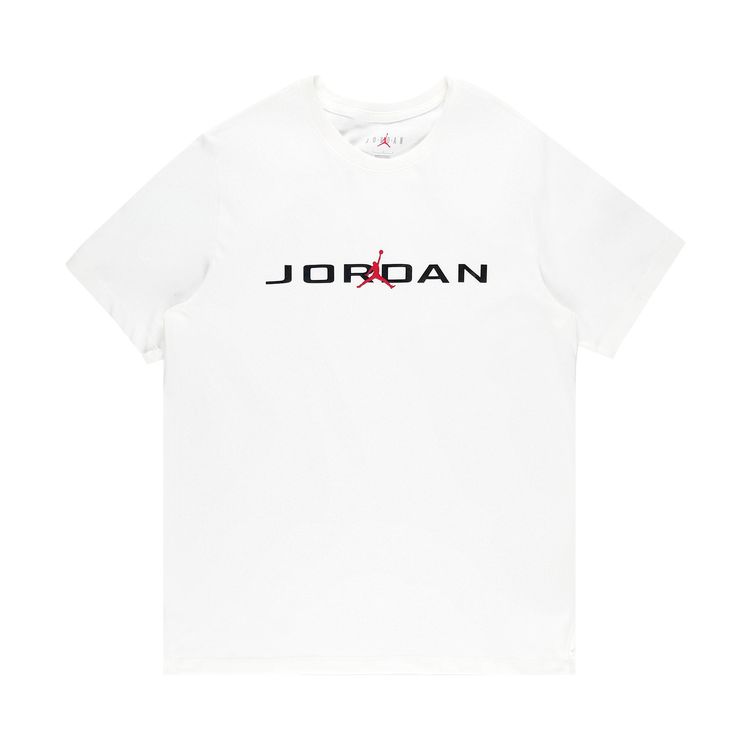 Air Jordan T Shirt WhiteBlackGym Red
