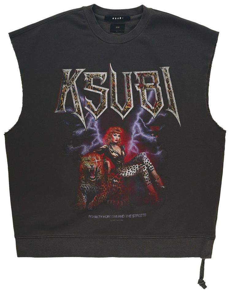 Ksubi Kingdom Slash Crewneck Faded Black