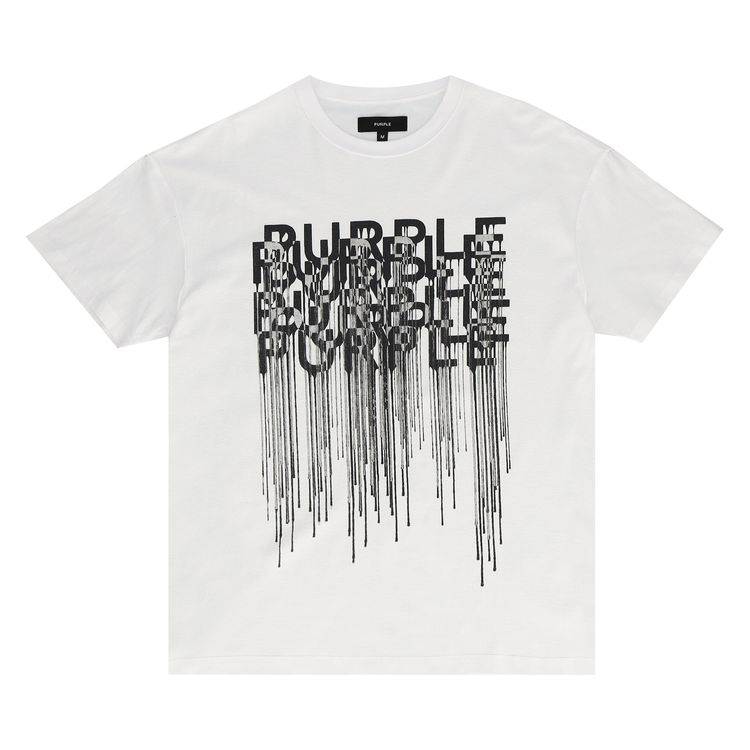 PURPLE BRAND Textured Inside Out T Shirt White