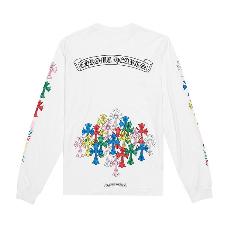 Chrome Hearts Multi Color Cross Long Sleeve White