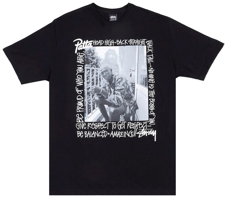 Stussy x Patta Respect Tee Black