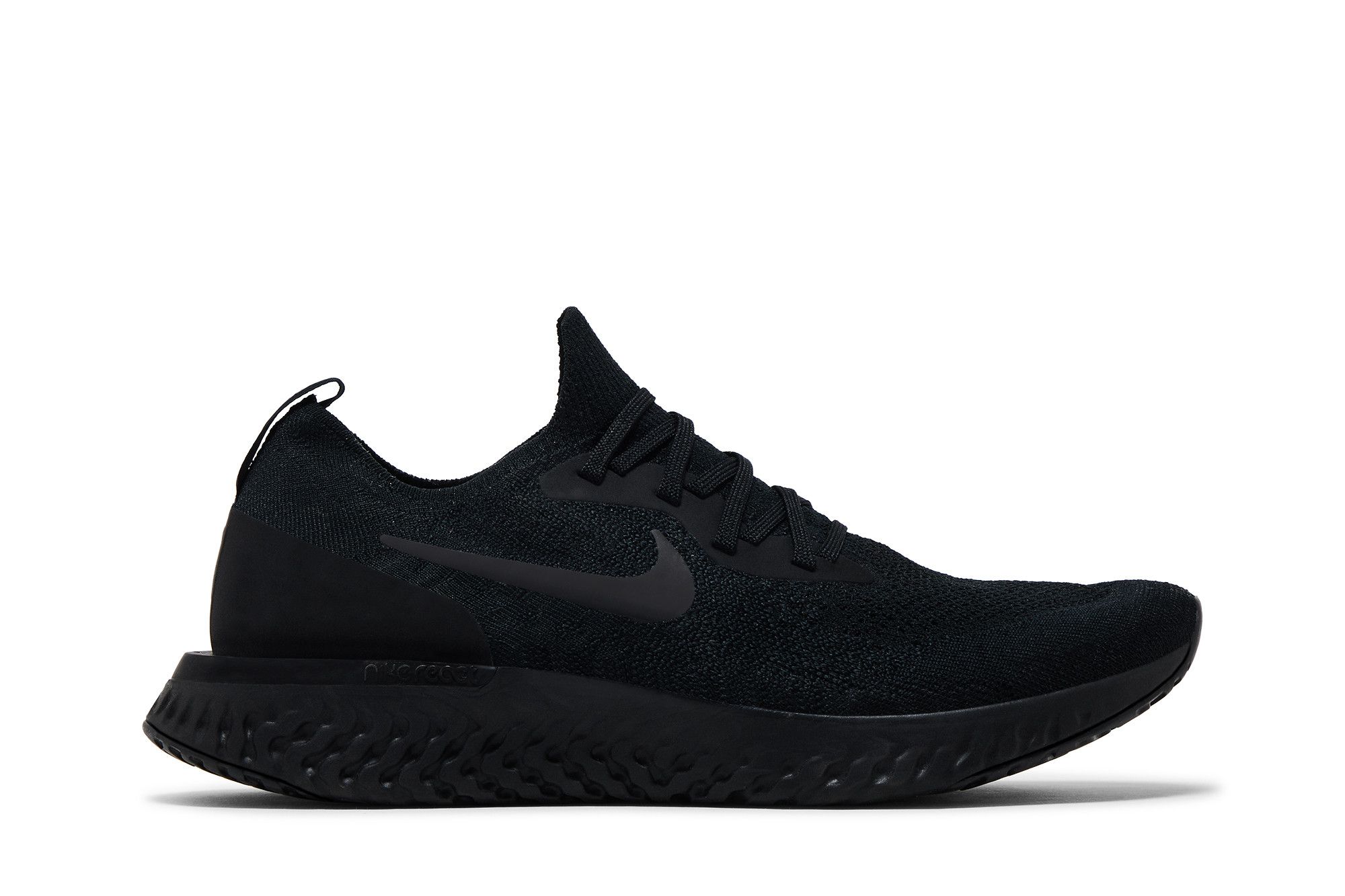 nike flyknit react triple black