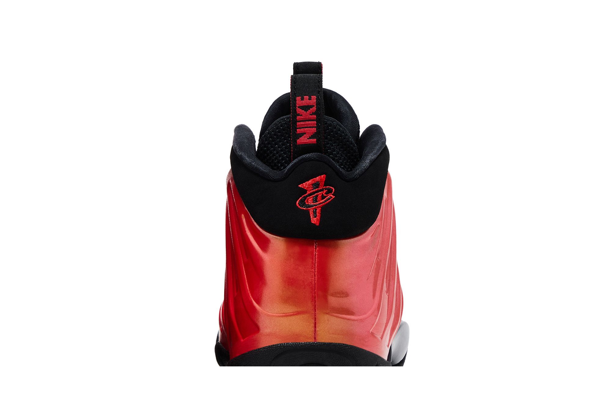 habanero red foamposite on feet