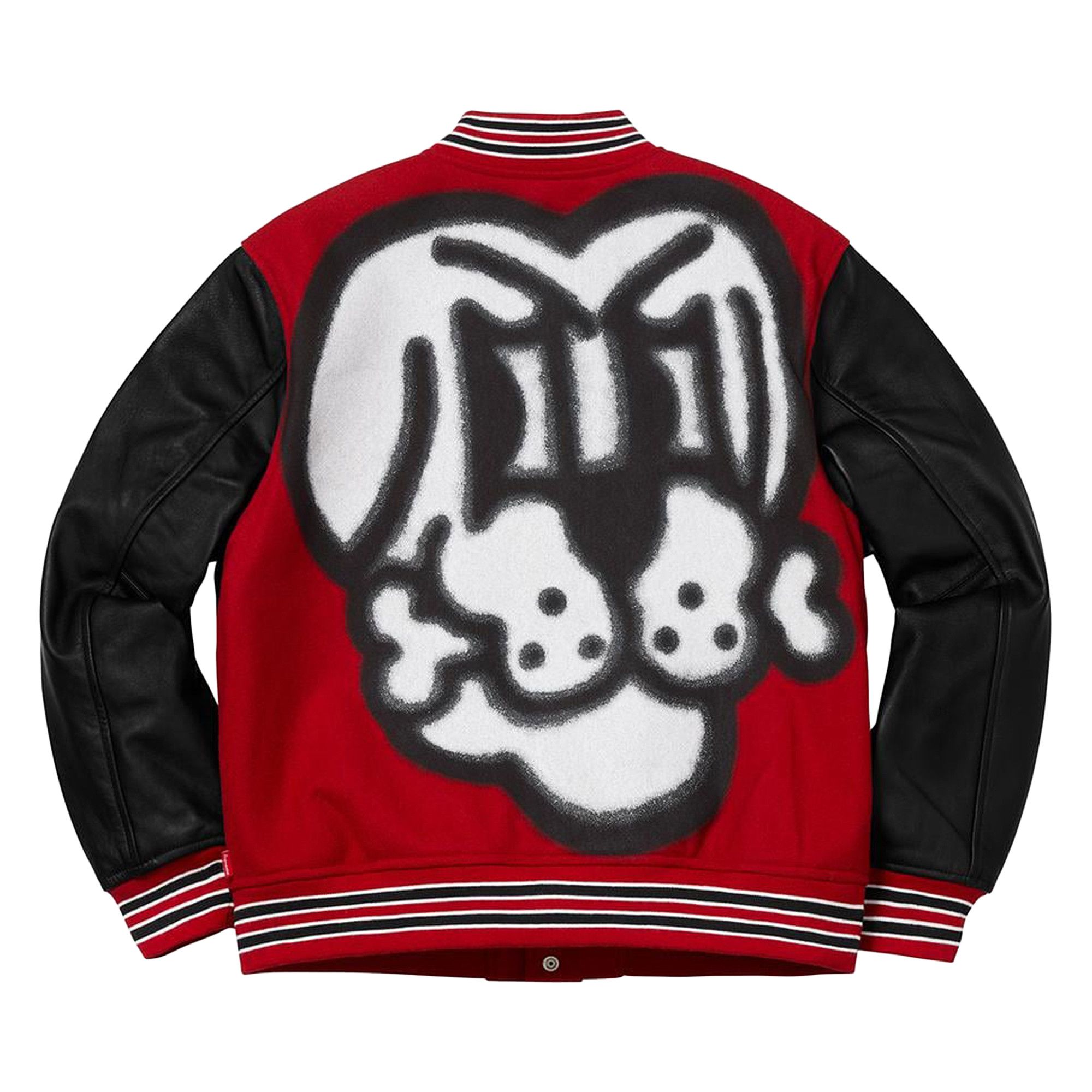 Buy Supreme Bone Varsity Jacket 'Red' - 00052 1FW1806SBVJR