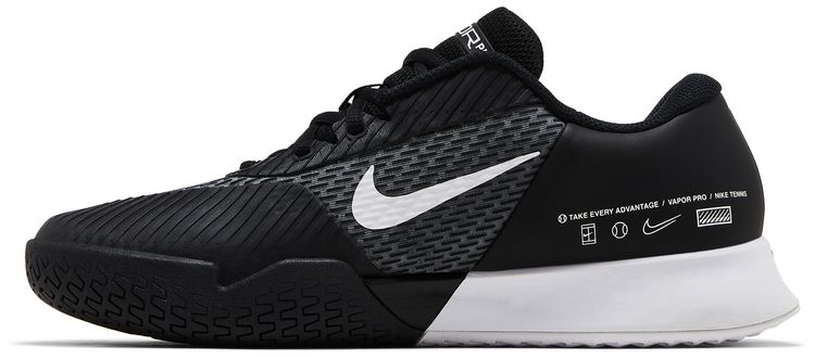 NikeCourt Air Zoom Vapor Pro 2 HC Black White