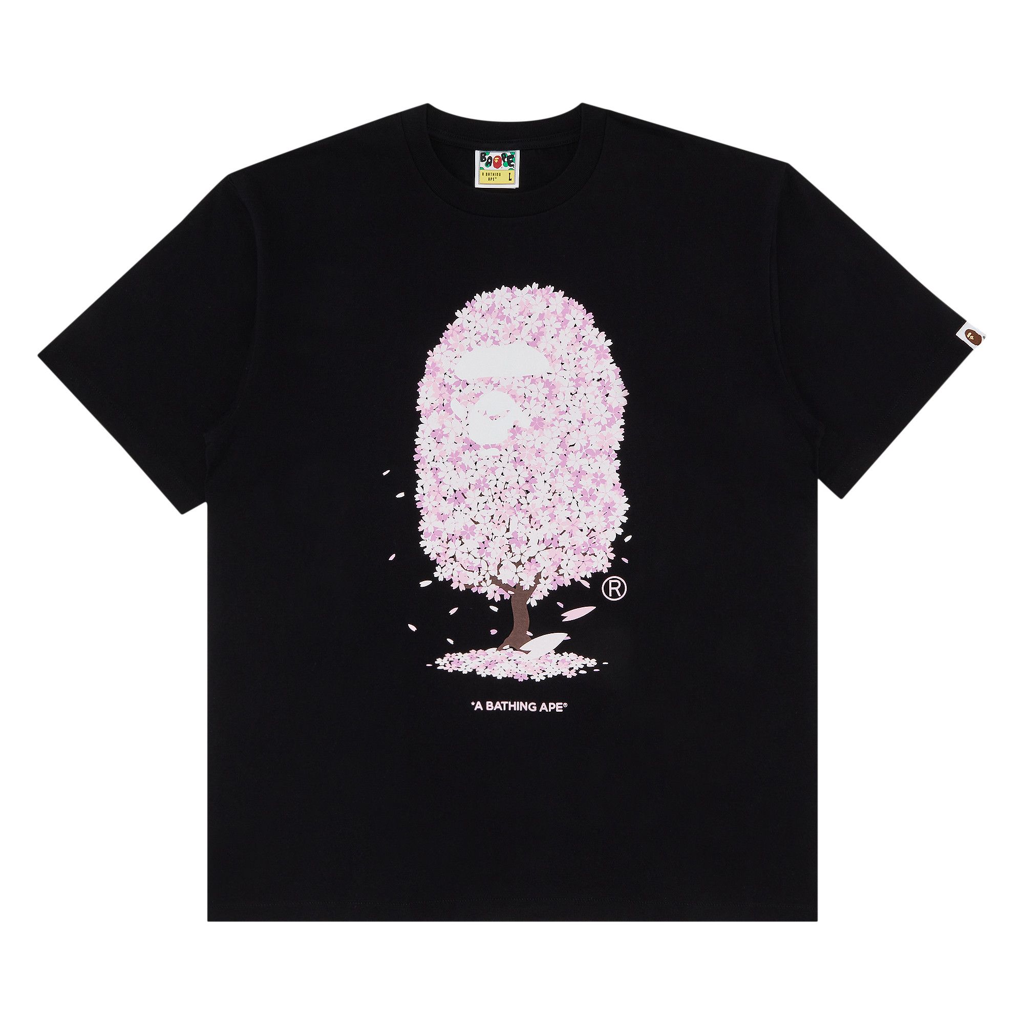 Buy BAPE Sakura Tee 'Black' - 1K22 110 036 BLACK | GOAT