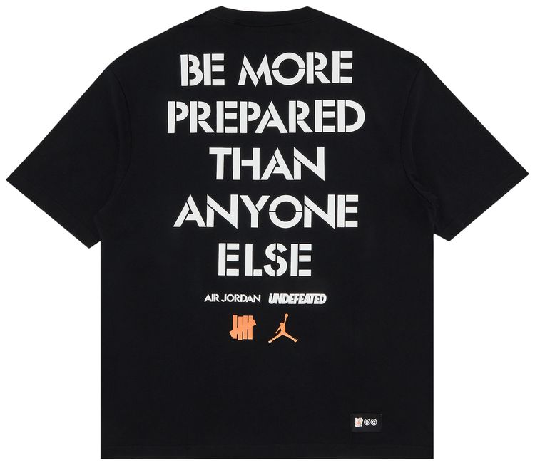 Air Jordan x Undefeated Strikes T Shirt Black