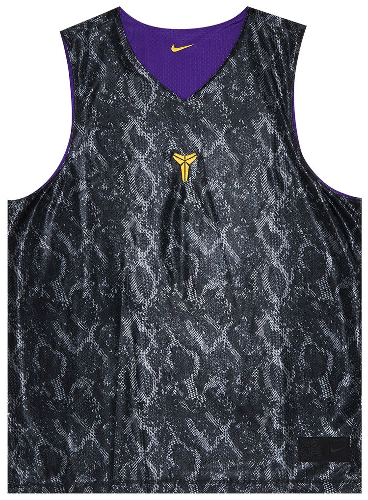 Nike Kobe Dri FIT Standard Issue Reversible Basketball Jersey BlackField PurpleAmarillo