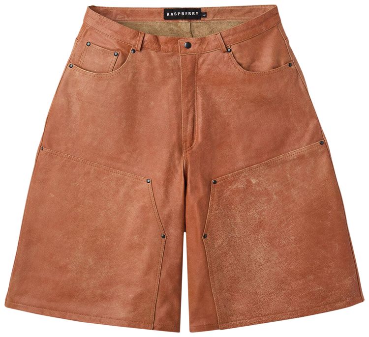 GV Gallery Mojave Leather Shorts Orange