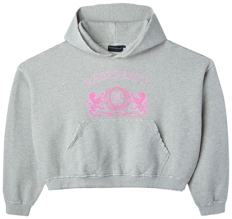 GV Gallery Raspberry Crest Hoodie Heather Grey