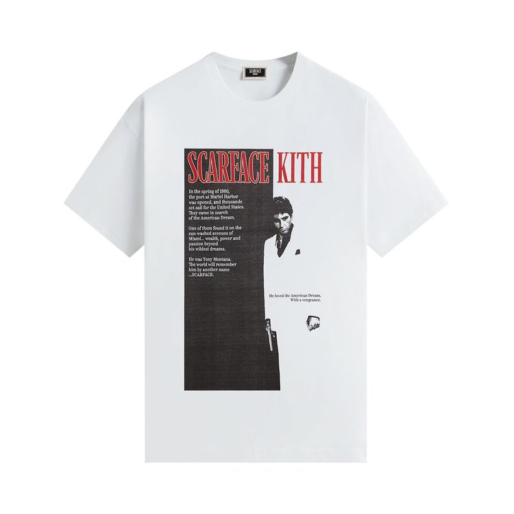 Kith For Scarface Film Poster Vintage Tee White