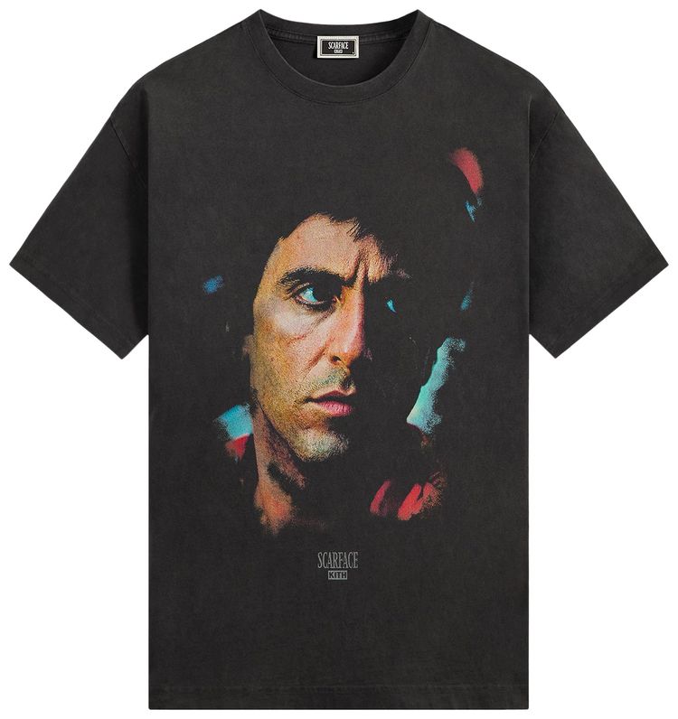 Kith For Scarface Tony Portrait Vintage Tee Black