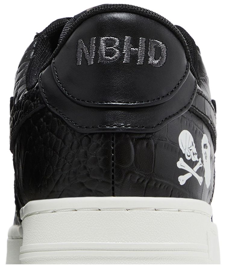 Neighborhood x Bapesta Black Crocodile  Ostrich