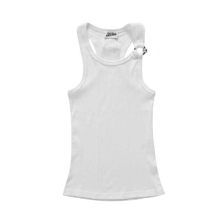 Jean Paul Gaultier Piercing Tank Top White