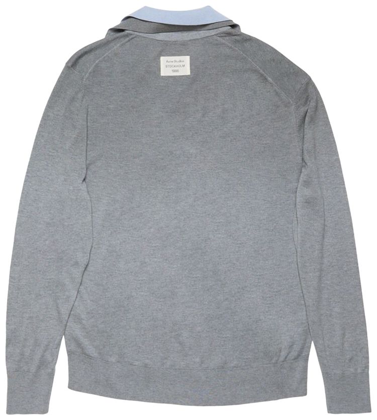 Acne Studios Polo Jumper Grey Melange