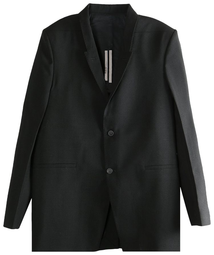 Rick Owens Virgin Wool Concordian Jacket Black