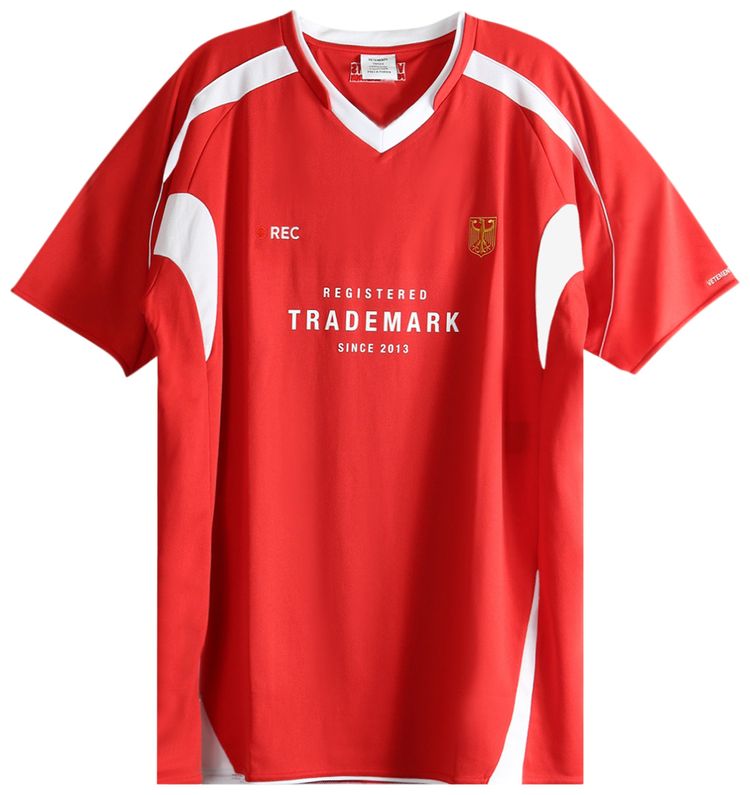 Vetements Trademark Football Jersey T Shirt Red