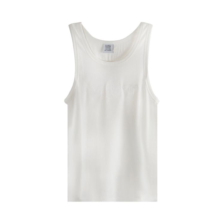 Vetements Vet Tank Top White