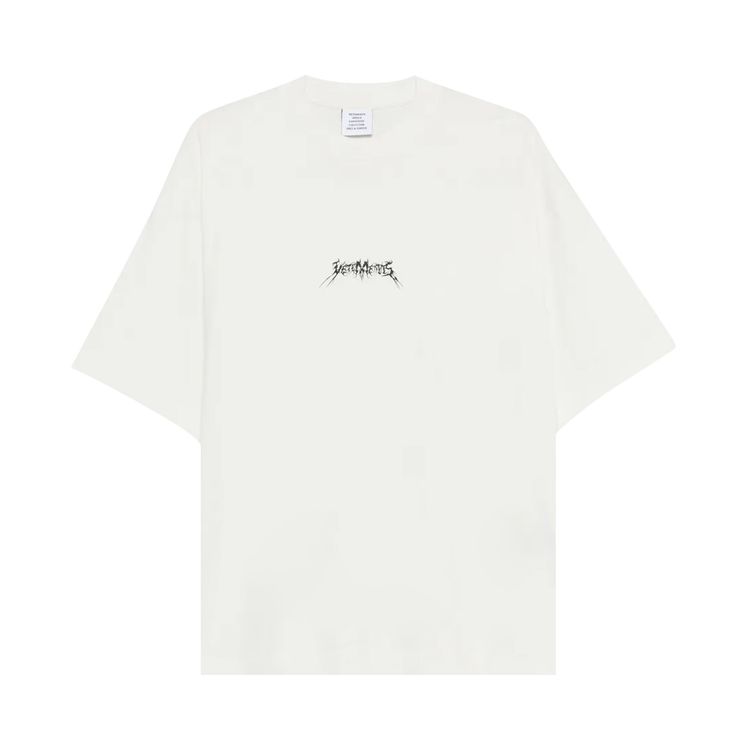 Vetements Metal Logo Regular T Shirt Ice White
