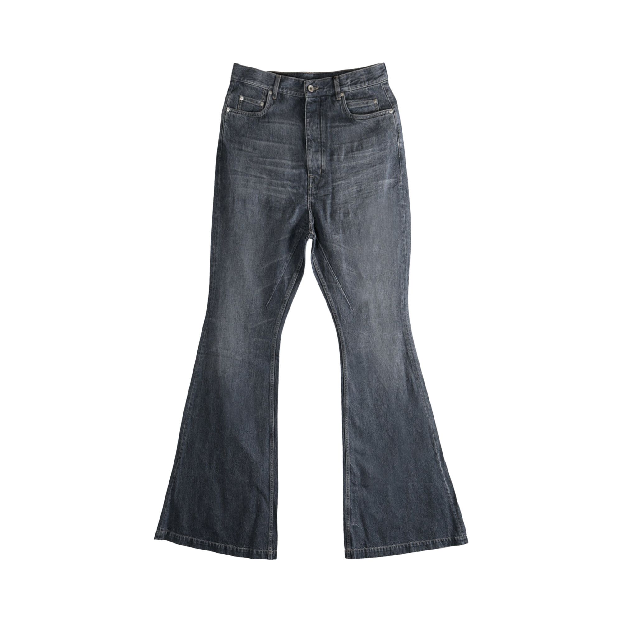 Buy Rick Owens Denim Bolan Bootcut Pants 'Washed Grey' - DU02E7365