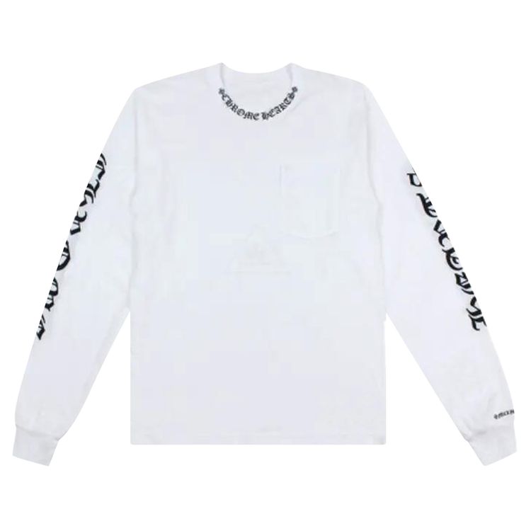 Chrome Hearts Neck Logo Long Sleeve T Shirt White