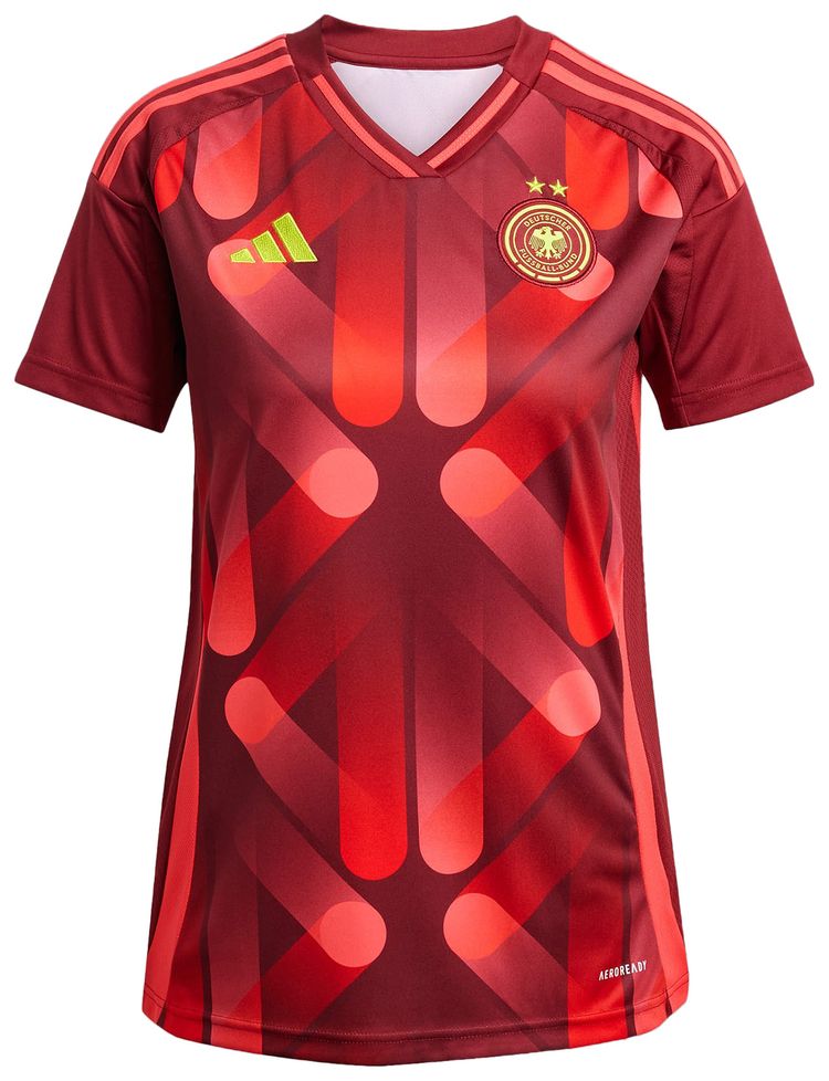 adidas Germany 25 Womens Team Away Jersey Team Coll Burgundy 2