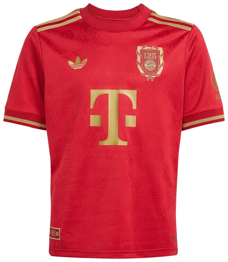 adidas FC Bayern 125th Anniversary Jersey Active MaroonDark Football Gold