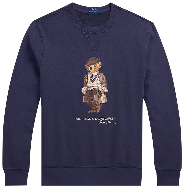 Polo Ralph Lauren Seasonal Fleece Long Sleeve Sweatshirt Faded BlueHeritage Bear