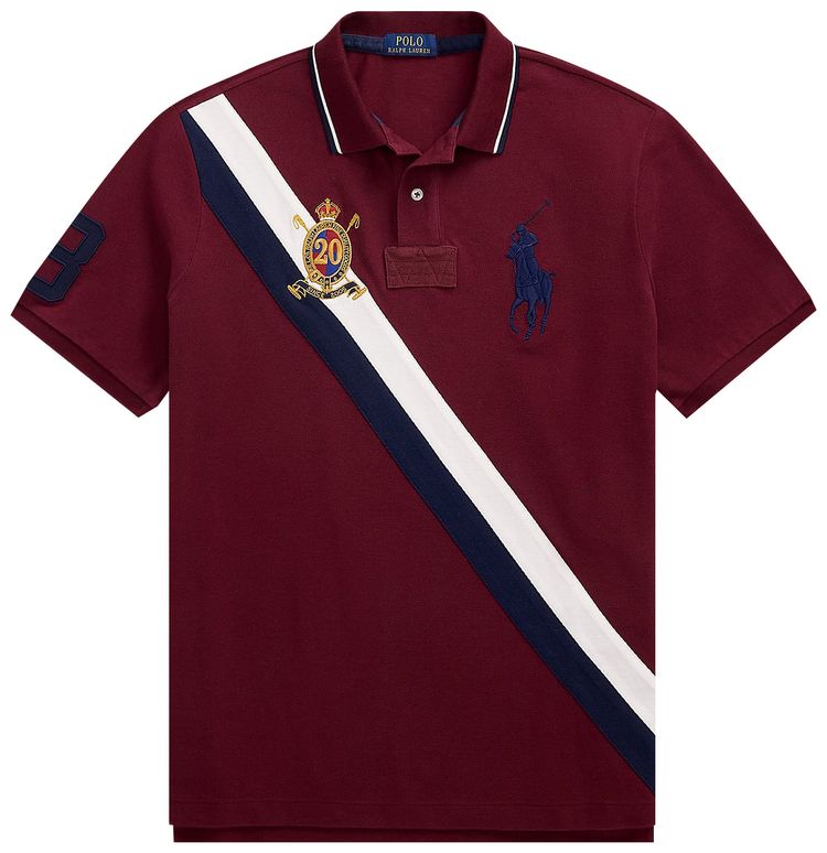 Polo Ralph Lauren Short Sleeve Mesh Big Pony Polo Classic Wine