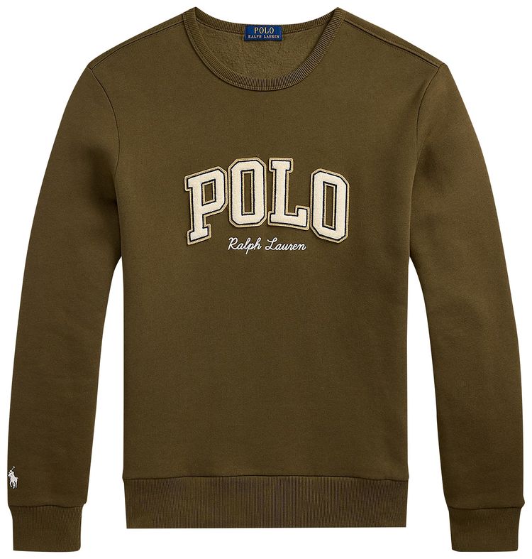Polo Ralph Lauren Seasonal Fleece Long Sleeve Sweatshirt Canopy Olive