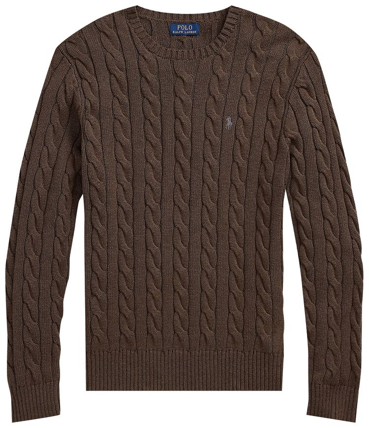 Polo Ralph Lauren Long Sleeve Pullover Nutmeg Brown Heather