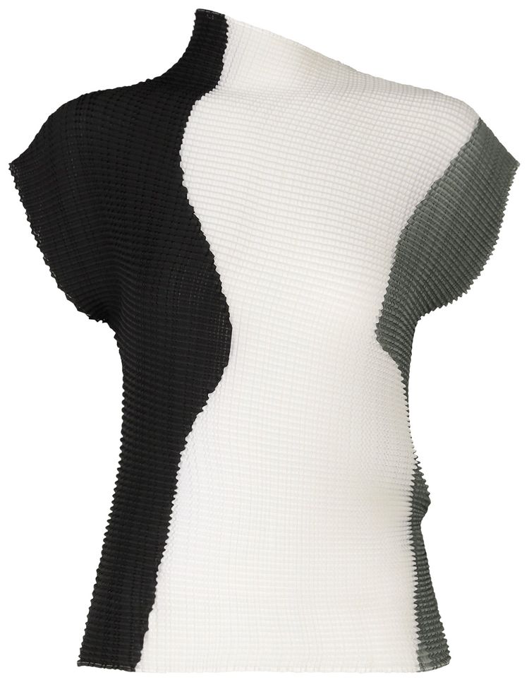 Issey Miyake Abstract Tint Pleats Shirt Black Hued