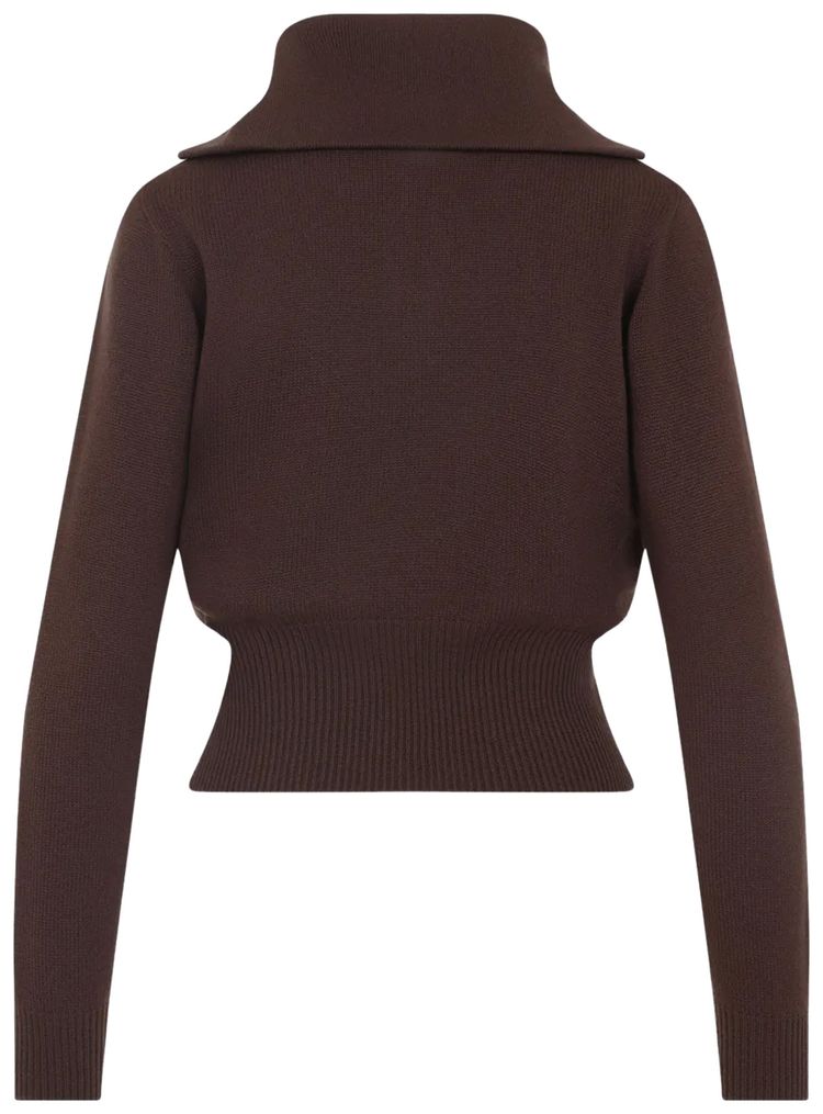 Miu Miu Cashmere Polo Cocoa Brown
